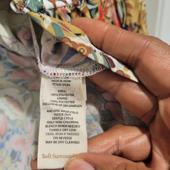 Soft Surroundings Ariege Jacket Floral Collage Medium # 432 - Picture 6 of 8